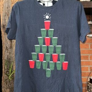Festive Red and Green Cup Graphic T-Shirt